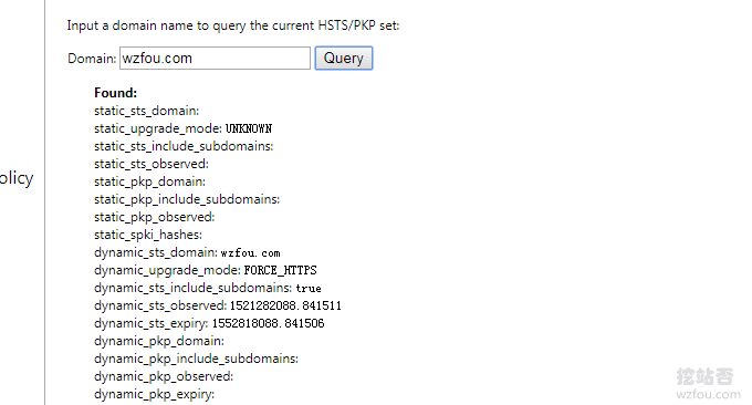 HSTS Preload List搜索查看